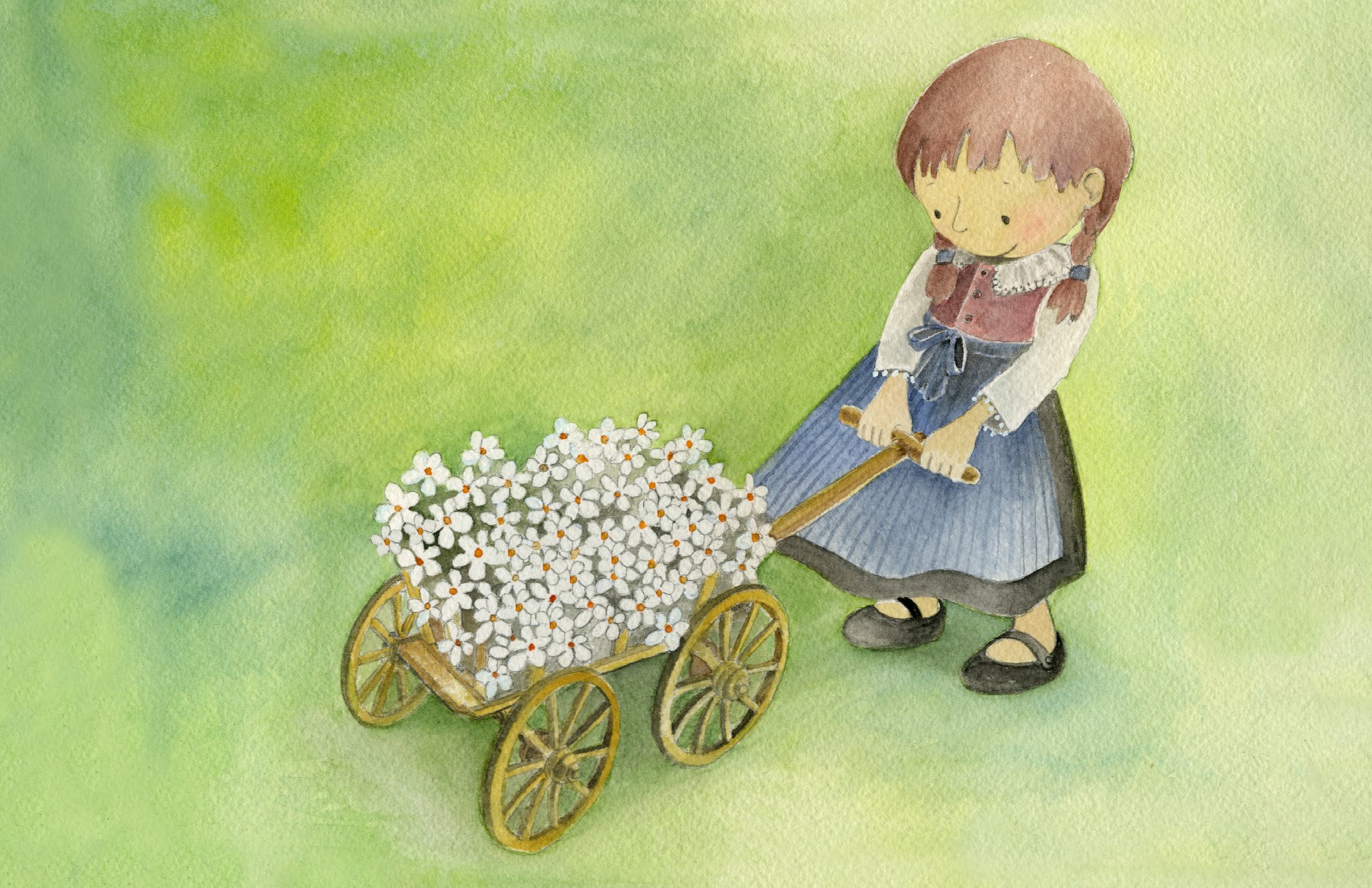 Leiterwagen mit Blumen, Ursula Zeller – Bild 1